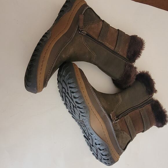 Merrell Decora Chant Waterproof Boots Womens 9 Mocha Winter Snow Boots Mid Calf - Picture 9 of 16